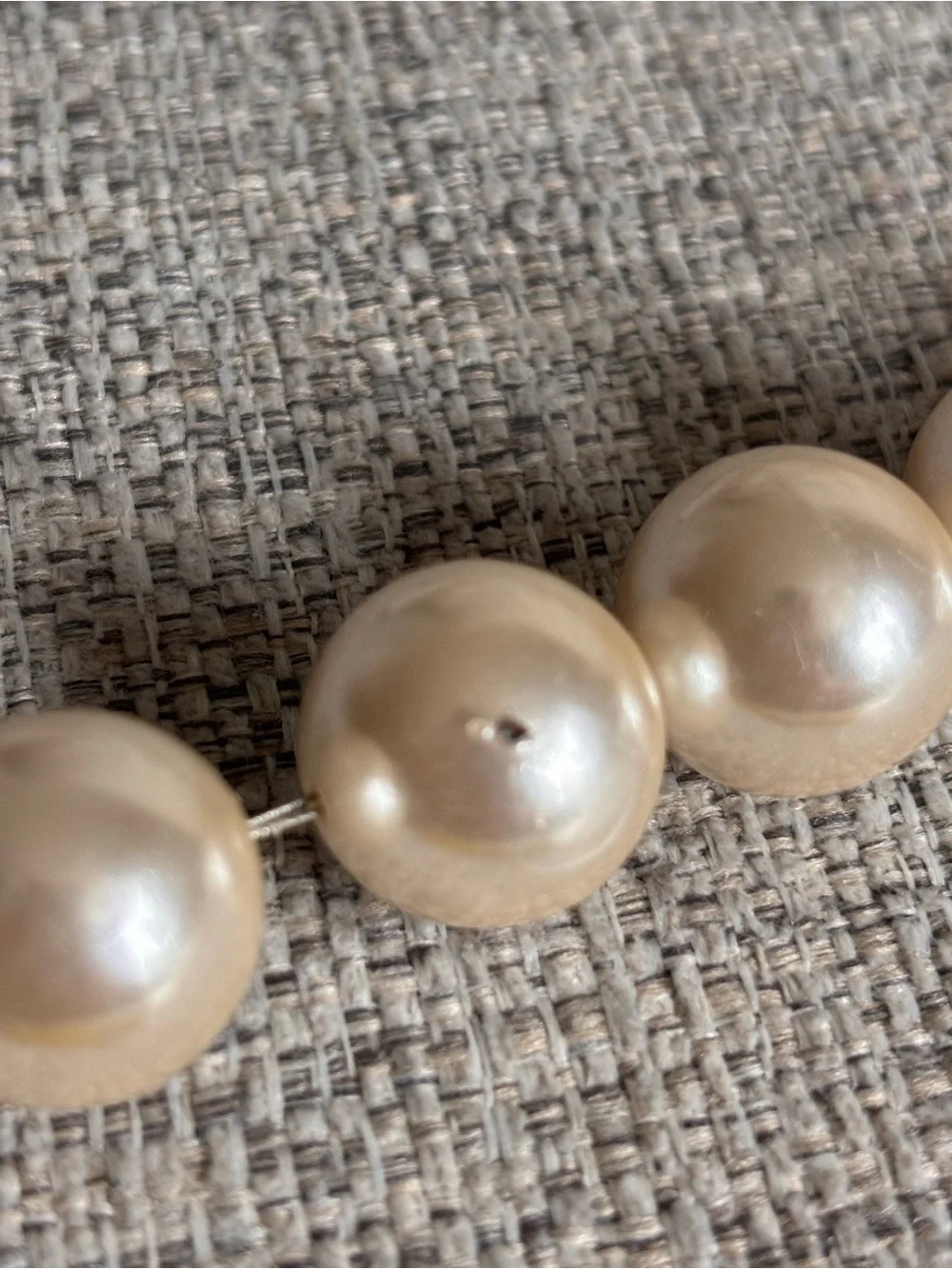 Classic Champagne Pearl Necklace - Unbranded